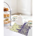 thumbnail image 4 of Happy Easter Rabbits Kitchen Dish Towels for Drying Dishes Set of 2, Spring Daisy Purple Silhouette Wooden Grain Waffle Weave Microfiber Hand Tea Bathroom Towels Quick Dry & Absorbent Towel 12x12, 4 of 7
