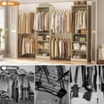 thumbnail image 4 of Homieasy 20.5 - 120'' W Closet System with Hanging Rods(Cut to Fit), White Oak, 4 of 6
