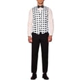 thumbnail image 2 of Lars Amadeus Polka Dots Suit Vests for Men's Slim Fit V Neck Waistcoat Formal Dress Vest, 2 of 4