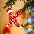 thumbnail image 4 of Dmlowu 26 Letter Christmas Ornaments with Santa Hat - Merry Christmas Tree Ornaments for Xmas Tree, Hanging Christmas Decorations for Holiday Party Decor, DIY Holiday Name Pendant, 4 of 6