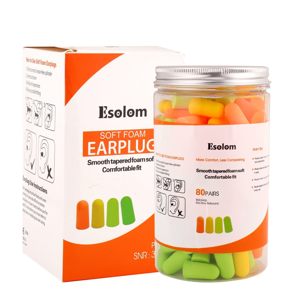 Wuffmeow 80PCS Ear Plugs Ear Plugs for Sleeping, Snoring, Loud Noise, Traveling, Concerts, Construction, & Studying