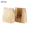 thumbnail image 4 of CSChome Kraft Paper Bread Bags Kraft Paper Bread Bags 50Pcs Toast Food-Grade Kraft Bread with Clear Window Bread Packaging for Bakery Food-grade Bread Bags, 4 of 6