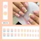 thumbnail image 2 of Uñas postizas con punta francesa, uñas postizas de color rosa mediano, uñas postizas cuadradas con diseño de margaritas en mate, lindas uñas artificiales, decoraciones para manicura de dedos, uñas adh, 2 of 4