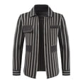 thumbnail image 2 of Gibobby Suéteres para hombre Suéter de punto trenzado con cuello de chal para hombre, ajuste delgado, con botones(Gris,G), 2 of 4