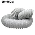 thumbnail image 1 of 6 Inch Fan Pipe Flexible Pvc Aluminum Tube Exhaust Hose 6m Ventilation Duct, 1 of 12