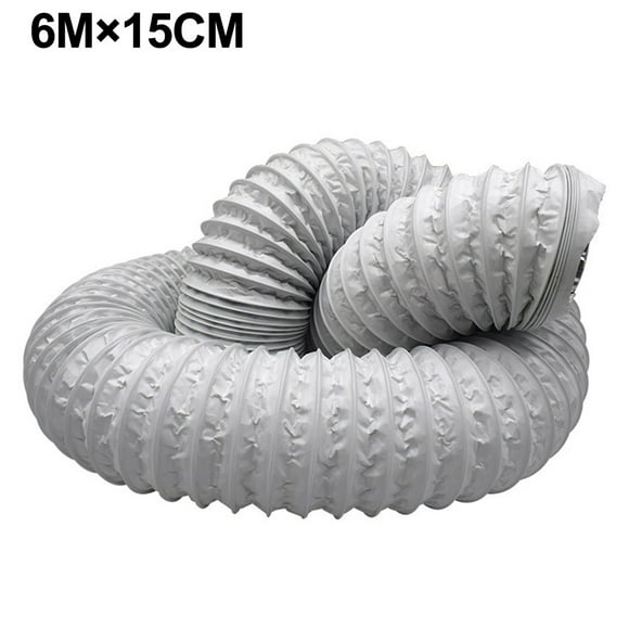 6 Inch Fan Pipe Flexible Pvc Aluminum Tube Exhaust Hose 6m Ventilation Duct