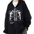 thumbnail image 3 of Spring Autumn Men's New Hoodie Zip Up Cardigan Y2k Dark Skeleton Hooded Gothic High Street Hip Hop Harajuku Plus Size Jackets, 3 of 6