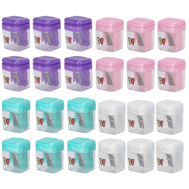 Sacapuntas De Lápiz De Cejas Sacapuntas De Lápiz Profesional Sacapuntas De Lápiz 24 Piezas Cepillo Cosmético Sacapuntas Profesional Herramienta De Maquillaje A Prueba De Polvo ANGGREK AE1410