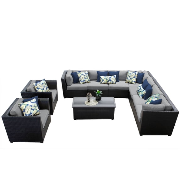 Bermuda 10 Piece Outdoor Wicker Patio Furniture Set 10a