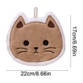 thumbnail image 3 of Cute Animals Shaped Hand Towel Super Absorbent Thickened Hanging Towel Kitchen Bathroom Accessory Ideal Gift For Friend And Family, 3 of 6