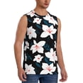 thumbnail image 2 of Haiem Men's Lilies Flowers Print Tank Tops Summer Sleeveless Cut Off Workout T-Shirts Fitness Vest Athletic Undershirts-X-Large, 2 of 8