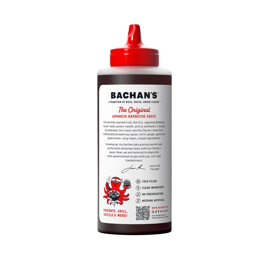 Bachan's The Original Japanese BBQ Sauce, 17oz Bottle - Bold, Fresh, Umami Flavor