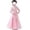 Pink, variant on Girls Chinese Hanfu Red Pink Dress 2 Pieces New Year Embroidery Long Sleeve Button Top Skirt Set Kids Festival Dress Outfits(Pink,8-9 Years)