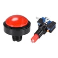 thumbnail image 2 of Juego de botón pulsador redondo de 62 mm, interruptor iluminado LED de 12V con microinterruptor para arcade de video, rojo, 5 piezas, 2 of 5