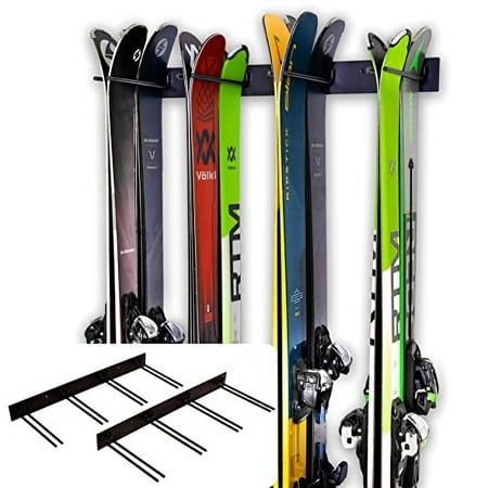 Storeyourboard Support de Rangement pour Skis, Organisateur Mural Intérieur pour Garage (16 Skis), Acier Solide