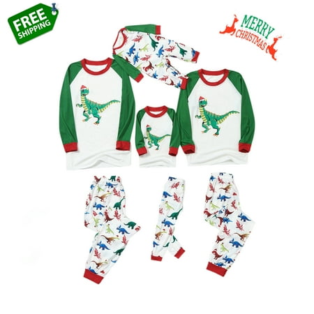 

Dinosaur Print Christmas Pajamas For Family