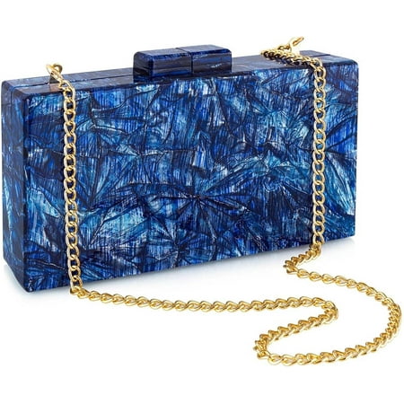 CHUNTIAN Gets Acrylic Evening Bag Unique Square Bag Cocktail Wedding Party for Women Dress Purse Evening Clutch