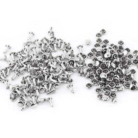 

Double Rivet Studs Spikes Exquisite Workmanship Tubular Metal Durable Rivet For Hats Pants For Bags Coats