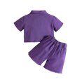 thumbnail image 7 of Denim Sets for Girls with Pockets Size 1-5 Two Piece Outfits Toddlers Kids Cute Solid Short Sleeve Jean Tops and Shorts Suits Set, 7 of 7