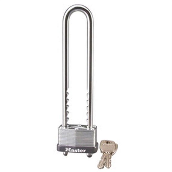 Master Lock 470-517D Wide Laminated Steel Warded Padlock with Adjustable Shackle