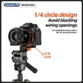 thumbnail image 3 of Fotopro Camera Vertical Bracket,1/4''Rotatable Collar Mount Plate,Tripod Mount Ring Lens Mount for DSLR,Supporting Lens Horizontal and Vertical, 3 of 7