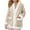 Beige, variant on Gnshining Flannel Pajama Home Wear for Women Cozy Fleece Jackets Button with Pockets Long Sleeve Cardigan Sleepwear