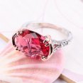 thumbnail image 4 of Womens Inlaid Gem Ring Geometric Alloy Jewelry Platinum Finish Gift Birthday Size 6 7 8 9 10 Everyday Sparkles, 4 of 5