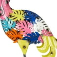 thumbnail image 3 of Alpine Corporation Metal Colorful Flamingo with Leaves Decor, 3 of 12