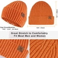 thumbnail image 4 of FZ FANTASTIC ZONE Woman Men Winter Warm Hat Beanie Long Scarves Touch Screen Gloves Knit Set, Orange, 4 of 6