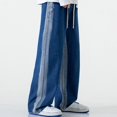 thumbnail image 4 of Vedolay Linen Pants Men Relaxed Fit Stretch Long Pants Straight Type Casaul Pants Blue,2XL, 4 of 5