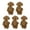 Darkbrown, variant on 5PCS Mini Bear Plush Toy Lovely Joint Bear Doll Keyring Ornament Handbag Accessories Kids Party Props Cute Pendant