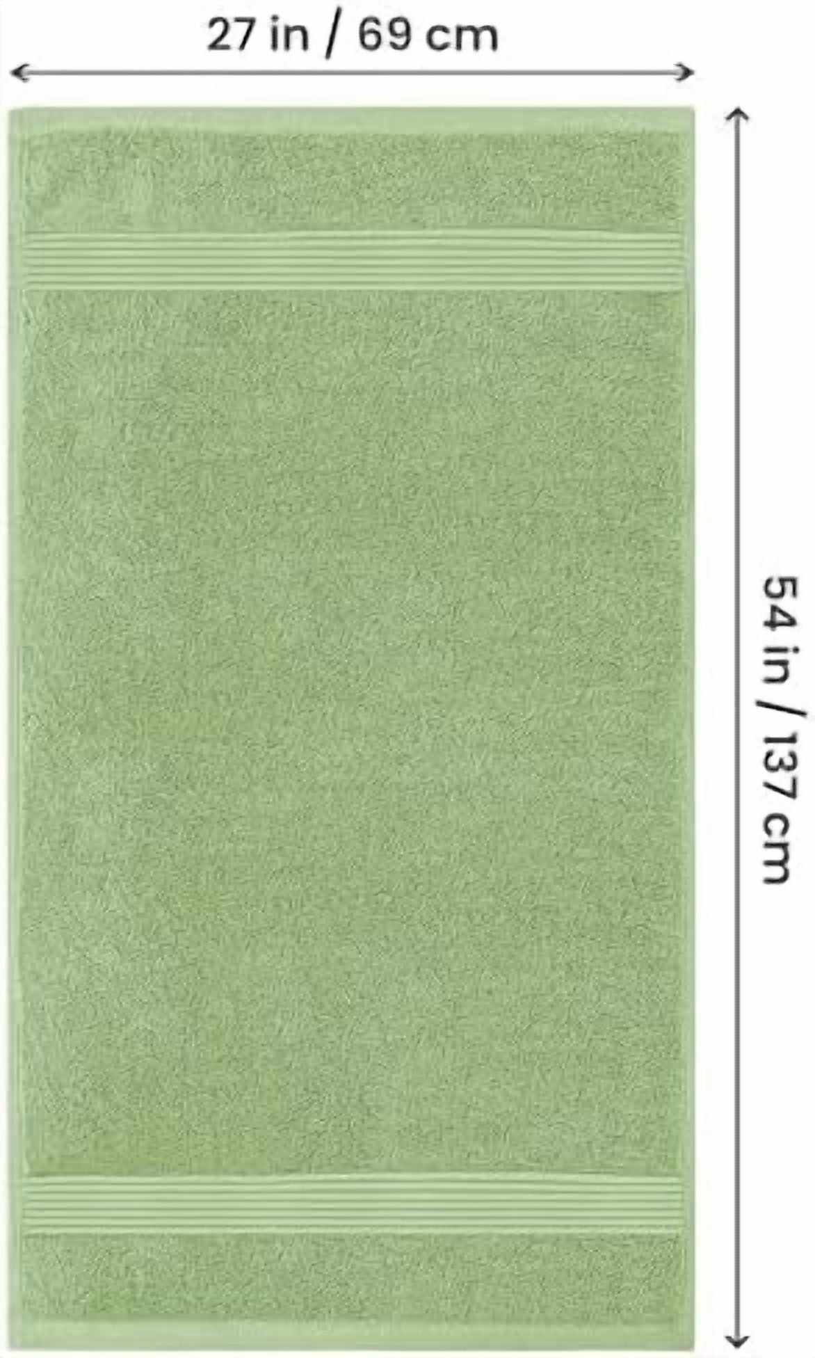 4 Pack Bath Towels Set, (27 x 54 Inches) 100% Ring Spun Cotton, Quick Dry, Highly Absorbent, Soft Feel Towels, Perfect for Daily Use (Sage Green)