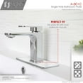thumbnail image 3 of Assiette de Salle de Bain Élégante à un Trou en Finition Chrome Poli A-801C, 3 of 9