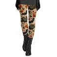 thumbnail image 2 of Hkoxplj Leggings for Women Halloween Leggings High Waisted Leggings Soft Stretchy Full Length Footless Pants Pumpkin Bat Spider Print Fall Winter Cute Leggings for Daily Wear Yoga Workout Leggings, 2 of 5