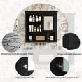 thumbnail image 3 of MAYEERTY 32'' Bathroom Wall Cabinet with Mirror, Wall Mounted Medicine Cabinet – 4 Shelves, Adjustable, Over Toilet Storage, 3 of 6