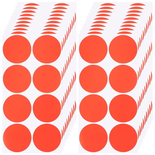 Miangastore Red SelfAdhesive Circle Stickers for Home Use Made of PVC Material 20 Sheets