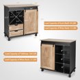 thumbnail image 4 of Costway Kitchen Buffet Storage Cabinet Sliding Barn Door Sideboard w/ Drawers Wine Rack, 4 of 10