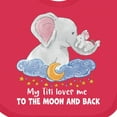 thumbnail image 4 of Inktastic My Titi Loves Me to the Moon and Back Elephant Family Boys or Girls Baby Bib, 4 of 4