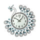 thumbnail image 1 of Reloj de pared de cristal de pavo real grande, aguja de diamantes de imitación de metal, reloj colgante digital, decoración de sala de estar Inevent JJ15768-01, 1 of 6