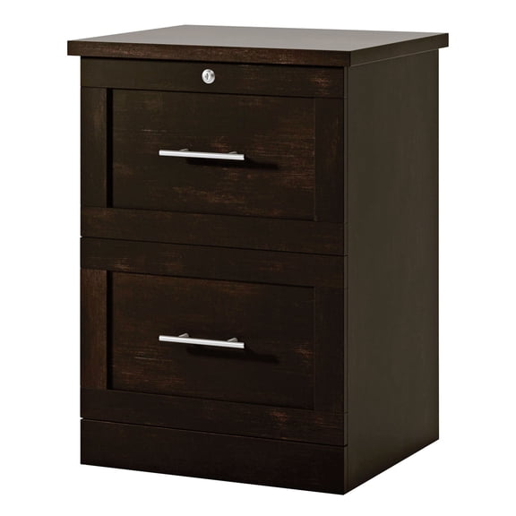 Realspace® 17"D Vertical 2-Drawer File Cabinet, Peppered Black
