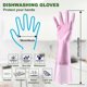 thumbnail image 4 of Reusable Dishwashing Gloves, PVC Waterproof Non-Slip, 4 of 4