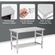 thumbnail image 5 of Yeshouse Mesa de comedor plegable de acero inoxidable resistente: mesa de preparación comercial de dos niveles con estante inferior ajustable para cocina y restaurante, 5 of 8