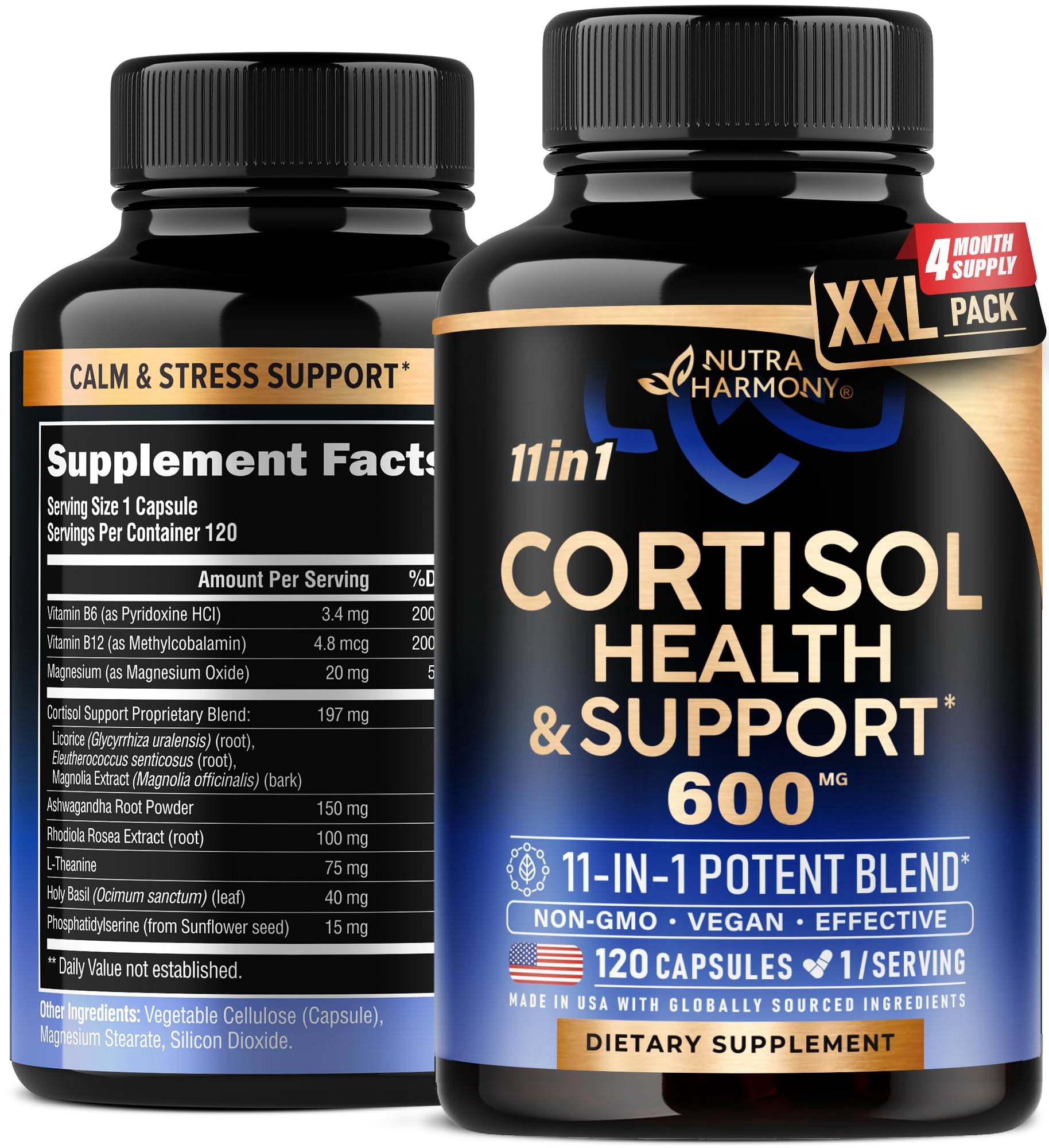 Suplemento de cortisol Nutraharmony para mujer 120 cápsulas | Walmart ...