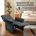 thumbnail image 6 of CZMJY Electric Power Recliner Chair Sofa Chenille Upholstered – Equipped with Remote Control – Plush Comfortable Seating for Living Room Relaxation Gray, 6 of 9