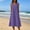 Purple, variant on Qulqfy Cotton Linen Womens Summer Dresses Dressy Solid Sleeveless Midi Henley V-Neck Button Down Vacation with Pockets Flowy Spring Sundress M
