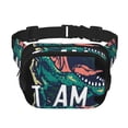 thumbnail image 1 of Disketp Hungry Tyrannosaurus Riñonera de Doble Capa, Bolsa de Cintura Ajustable para Viajes, Correr y Senderismo, Riñonera Ligera para Hombre y Mujer, 1 of 9
