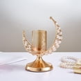 thumbnail image 1 of Cristal de cristal Eid Mubarak Portaves Ve Soporte de luz Lámpara Candebro coleccionable para el hogar Decoración de restaurante Colco porta vela, 1 of 7