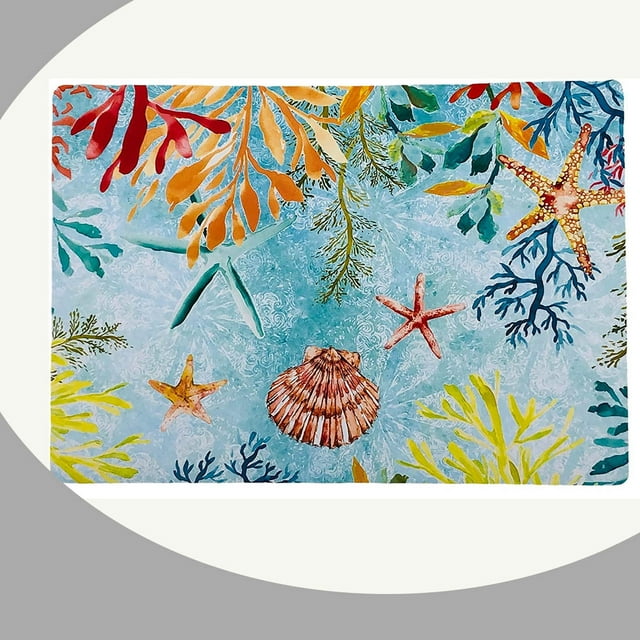 Summer Season Themed Foam Backed Vinyl Placemat