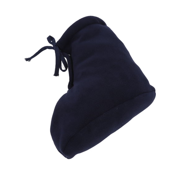 Men Women Throw Socks Dark Blue Soft Fleece Thick Adjustable Cast Toe Toe Cover Foot Warmers For Swollen Feet