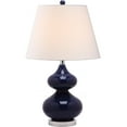 thumbnail image 2 of SAFAVIEH Eva 24 in. H Double Gourd Glass Table Lamp, Navy, 2 of 2